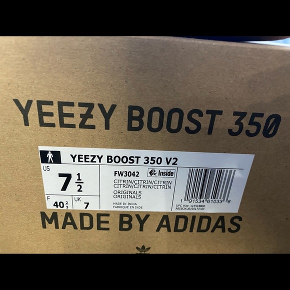 Yeezy (citron, 7.5size) authentic with box - Picture 5 of 8